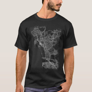 Minimale San Diego Stadtkarte (GROSSDRUCK) T-Shirt