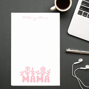Minimale saubere einfache rosa florale Mama für si Post-it Klebezettel