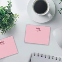 Minimale saubere Initialen Pink Burgund