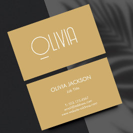 Minimale Sauberkeit Beige Boho Vintage Visitenkart