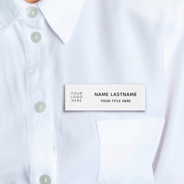 Minimale Sauberkeit des Logos, einfacher weißer Ti Namenschild (Von Creator hochgeladen)
