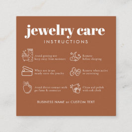 Minimale Schmuckpflege Danke Business Terracotta Begleitkarte