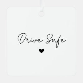 Minimale Schrift Herz Fahr-Sicherheits-Auto-Dekora Ornament Aus Metall