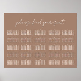 Minimale Schrift, Sitzdiagramm Poster