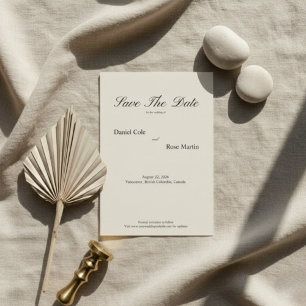 Minimale Schriftart Einfache Hochzeit Save The Date