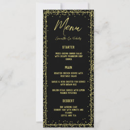 Minimale Schwarz/Gold-Hochzeitkarte