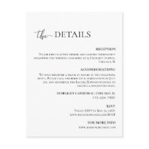 Minimale Schwarz-Weiß-Hochzeitdetails