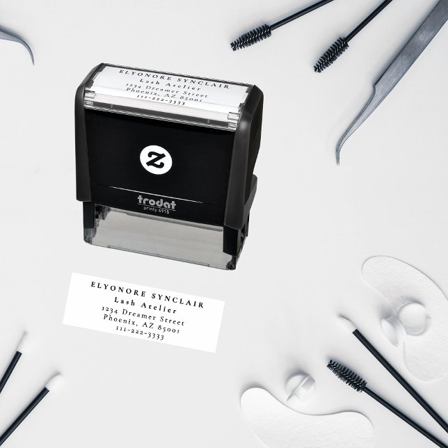 Minimale Schwarz-Weiß-Script-Wimpern Permastempel (Von Creator hochgeladen)