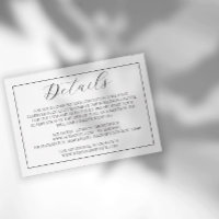 Minimale Schwarz-Weiß-Skripteinschlusskarte