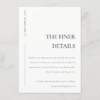 Minimale Schwarz-Weiß-Typografie Hochzeitsdetails