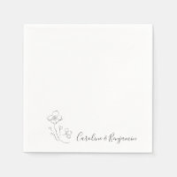 Minimale Schwarz-weiße Blumenstrauß Art Custom Wed