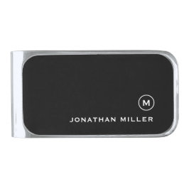 Minimale Schwarz-weiße Classic Monogramm