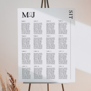 Minimale Schwarz-weiße Hochzeitsstift MADDY Poster