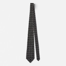 Minimale Schwarz-weiße Pinselstriche Monogramm Krawatte