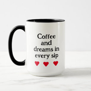 minimale schwarz-weiße Zitate elegante Typografie Tasse