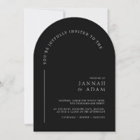 Minimale schwarze Architektur Hochzeit