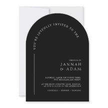Minimale schwarze Architektur Hochzeit