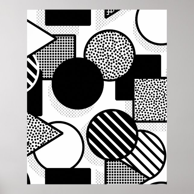 Minimale schwarze Gestaltung III Poster (Vorne)