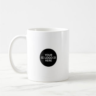 Minimale schwarze Kreis-Logo-Platzhalter | Modern  Kaffeetasse