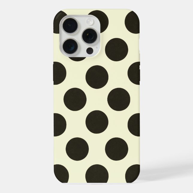 Minimale schwarze Punkte-Muster iPhone 15 Pro Max Hülle (Rückseite)