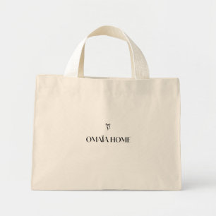 Minimale schwarze Tote-Tasche mit Bogenmuster von Mini Stoffbeutel