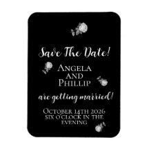Minimale schwarze und weiße Save-the-Date-Karte