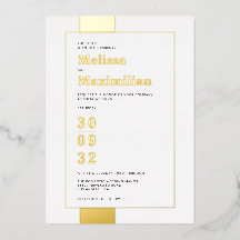 Minimale schwarze weiße goldene einfache kühne Hoc