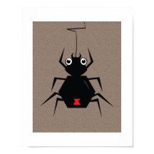 Minimale Schwarze Witwe Spinne | Kinderposter Druc