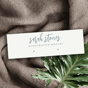 Minimale Script Black Gray White Ohrring Anzeige Mini Visitenkarte