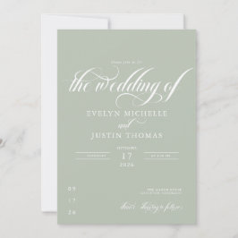 Minimale Script-Hochzeit Einladung