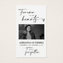 Minimale Script Memorial Foto Beileid Gebetskarte