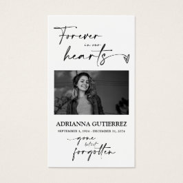 Minimale Script Memorial Foto Beileid Gebetskarte