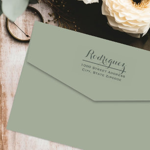 Minimale Script-Nachname-Rücksendeadresse Permastempel