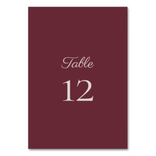 Minimale Script Purple Plum Tischnummer