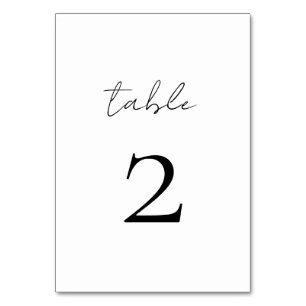Minimale Script-Tischnummer Tischnummer
