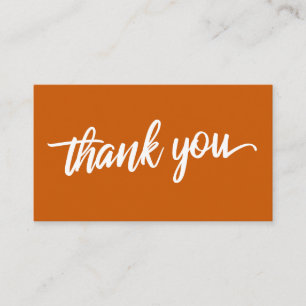 Minimale Script Typografie Burnt Orange Vielen Dan Begleitkarte