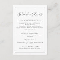 Minimale Silver Wedding Card