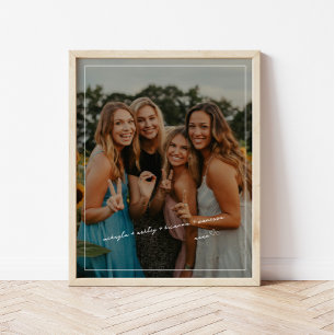 Minimale Skript-Beste-Freunde-Andenken-Foto Poster