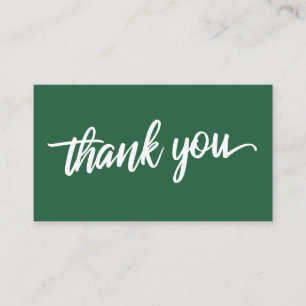 Minimale Skript Typografie Leaf Green Vielen Dank Begleitkarte