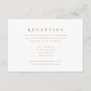 Minimale Skripte Moderne Elegante Details Hochzeit Begleitkarte