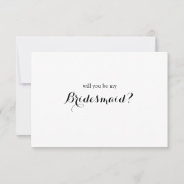 Minimale Skripte werden Sie meine Bridesmaid-Karte Dankeskarte
