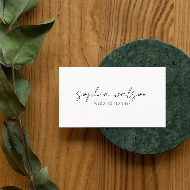 Minimale Skriptsignatur Weiße Visitenkarte (Von Creator hochgeladen)