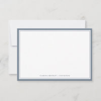 Minimale Slate Blue Flat Note Card