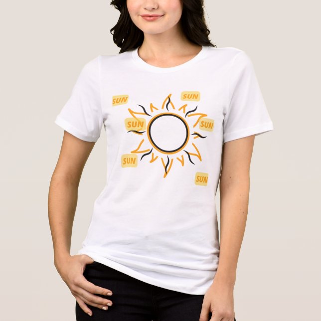 Minimale Sonnenästhetik  Tri-Blend Shirt (Vorderseite)
