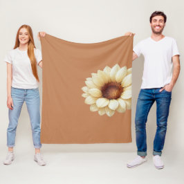 Minimale Sonnenblumen-Terrakotta-Decke Fleecedecke