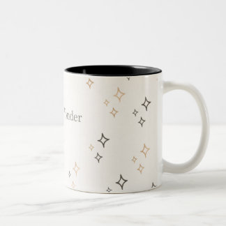 Minimale Sternenmuster mit Glanz für alltägliche P Zweifarbige Tasse