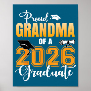 Minimale stolze Oma 2026 Absolvent Abschlussfeier Poster