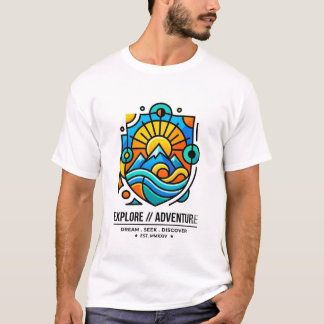 Minimale Streetwear-Grafik-T-Shirt mit Vibe T-Shirt