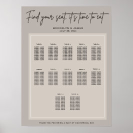 Minimale Suche nach Sitzplätzen Poster