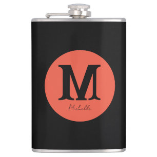 Minimale Sunset-Monogramm Flachmann